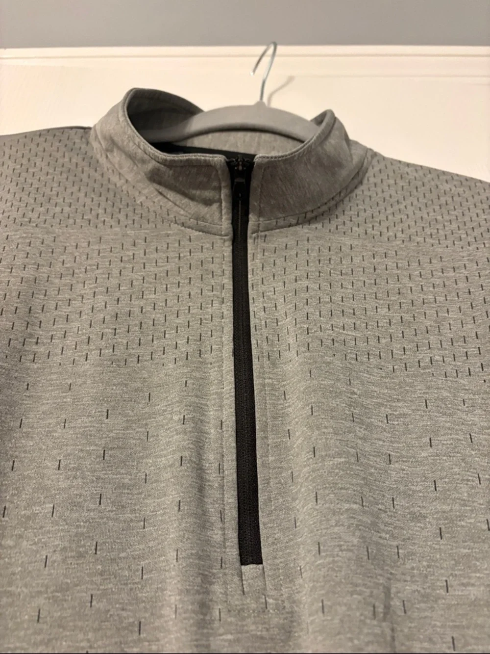 adidas Light Gray Zip-Front Pullover XXL - Picture 3 of 6